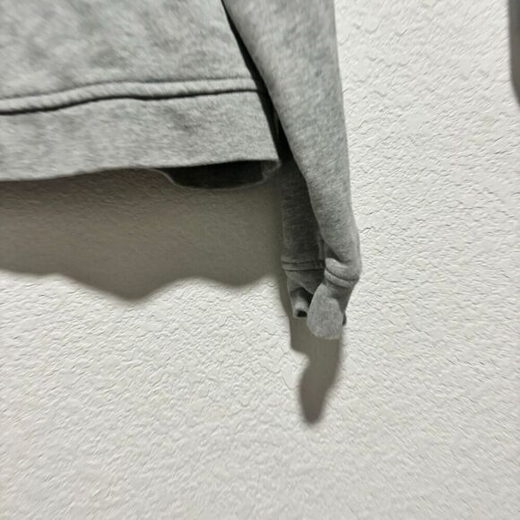 Everlane The 100% Human Typography Hoodie French Terry XS Gray Boxy Long Sleeve - Picture 4 of 8